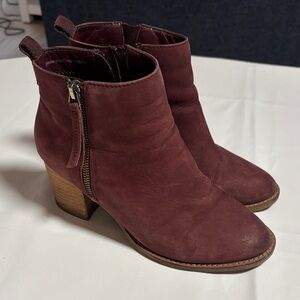 Blondo Burgundy Ankle Booties